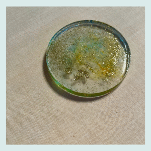 Blue Clear & Multi Glitter with Alphabet