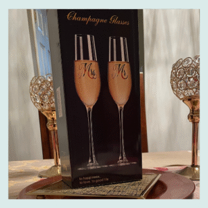 Mr & Mrs Champagne Glass – Narrow