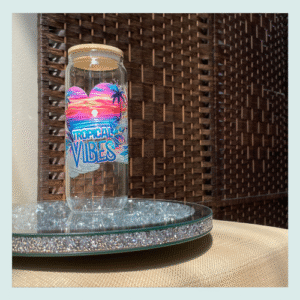 Can-Shaped Glass Set with Bamboo Lids & Straws