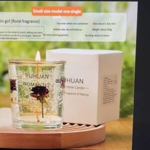 Aromatherapy jelly wax decorative candle Rose