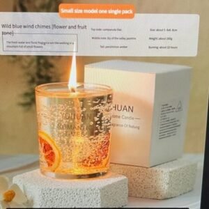 Aromatherapy jelly wax decorative candle Orange