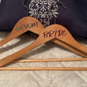 Custom Wedding Hangers for Bride & Groom