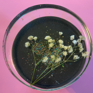 Coaster with Fresh Dried Flowers